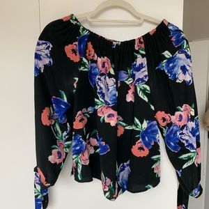 Yumi Kim off the shoulder floral shirt